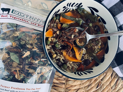 Beef, Vegetables and Brown Rice Soup Mix