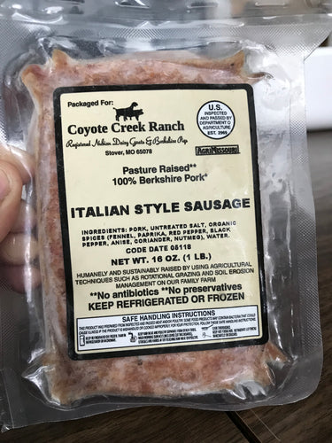 Coyote Creek Italian Style Sausage